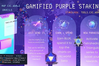 🔯 Stake PURPLE, grow levels 🍄 Earn 🔷 BLUX