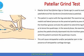 Patellar Grind Test (Clarke Sign)