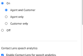 Amazon Connect Contact Center — Stop/resume/pause voice recording?