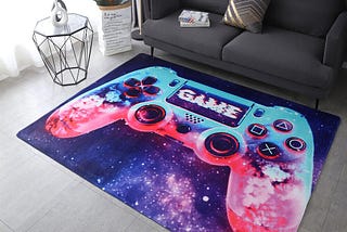 Home Area Gamer Rug Carpet 3D Gamepad Living Room Bedroom Floor Mat Gaming Deco