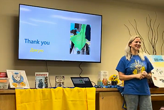 Presenting to a class on the history of Ukraine