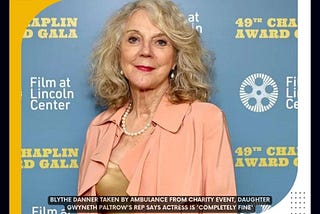 Blythe Danner Recovering Well After a Medical Emergency from Springs Food Pantry’s Charity Event