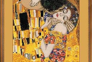 The Kiss after G. Klimt’s Painting