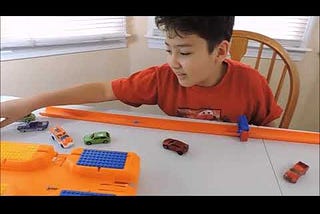 Unboxing Toy Car building Hot Wheels track builder system in stunt box for kids play