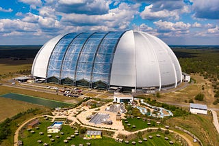 Tropical Islands: the aircraft hanger water park.