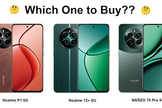 Realme P1 Vs Realme 12 Plus Vs Realme Narzo 70 Pro : Clearing the confusion created by Realme.