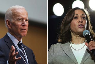 Kamala Harris is not very far from Joe Biden