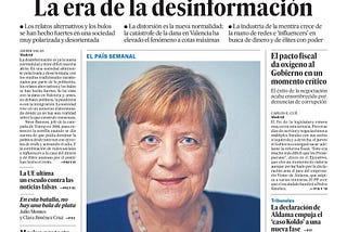 Desinformación en la portada de El País