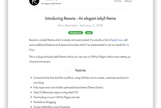 Introducing Reverie — A ridiculously elegant Jekyll theme for blogging