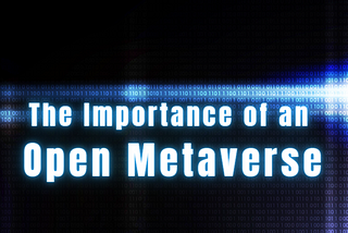 The Importance of an Open Metaverse