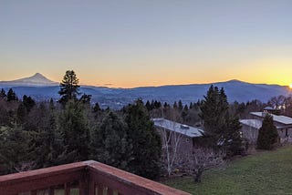 View of Mount Hood at Sunset