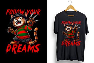 Funny Cat Follow Your Dreams PNG Free