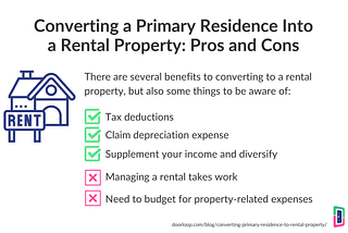 Converting primary residence to rental property