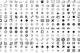 Mosaic of Wingdings characters