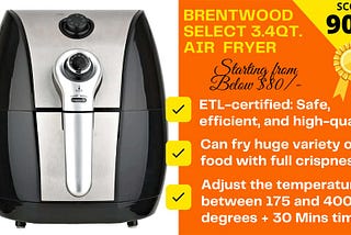 Brentwood Air Fryer (3.4qt) Review: Read before you buy