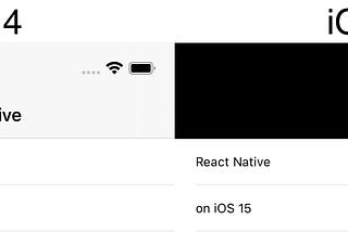 React-Native Title Bar is Not Visible on iOS 15