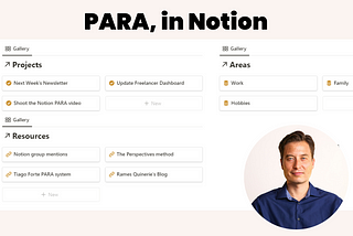 Notion PARA Template — Projects, Areas, Resources, Archives