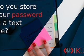 Do you store your password in a text file?