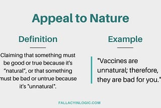 Appeal to Nature Fallacy