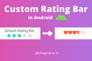 How to customize rating bar in android