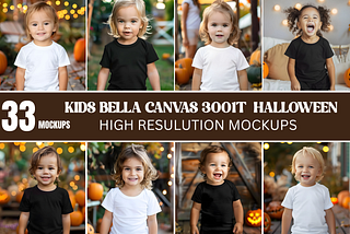 Bella Canvas 3001T Halloween Mockups Free