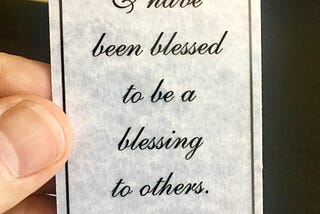 Being a Blessing to Others
