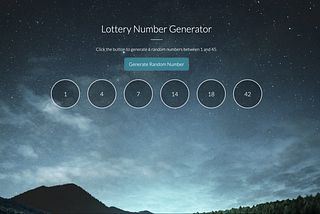 JavaScript Lottery Number Generator