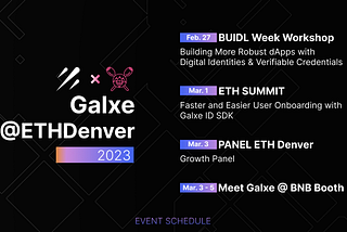 Встречайте Galxe в ETH Denver: расписание мероприятий