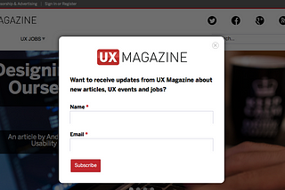 UX on UX Magazine website sucks