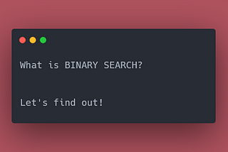 Power of Binary Search