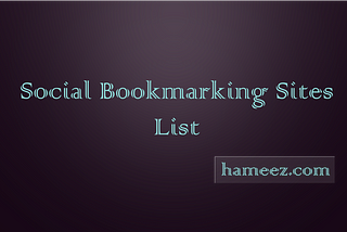 Social Bookmarking Sites List