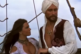 Caroline Munro and John Philip Law in The Golden Voyage of Sinbad (1974)