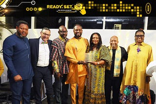 Abubakar Muhammed (S&D, Enzo Scarcella (Group Commercial), Guido Sompiimeh, Emmanuel Agbeko Gamor (Digital) Jemima Kotei (Customer Care) and Nana Amegashie (Marketing); MTN Ghana 🇬🇭 awarded WECA Regional Excellence OpCo for 2023, with colleagues from Digital, Marketing, Customer & Care Excellence, and Sales & Distribution in Capetown, South Africa July, 2023