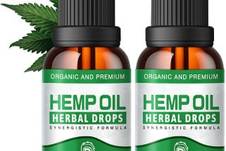 Hemp Oil High Potency （2 Pack） Hemp Drops Max Strength 100% Pure Natural Hemp Oils Extract - Best Edible Hemp Supplement for Adult Made in USA (Natural)