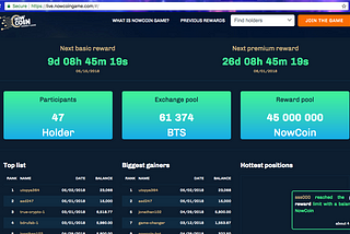 [Ann]: NOWCOIN marknaden krypto valuta utbyte spel — Live idag på BitShares Blockchain