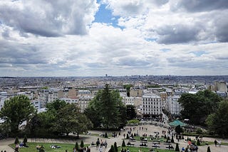 What was the view of Paris from Montmartre like in the 1870’s and 1880's?