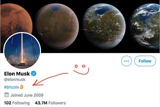 Elon Musk ledde gårdagens uppgång i Bitcoin med 20%