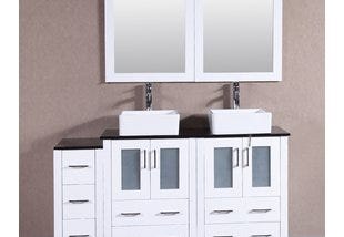 Pratt 60 Double Bathroom Vanity Set With Mirror By Bosconi Onsales Discount Prices.