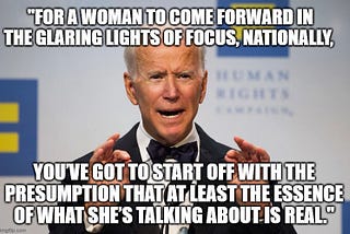 I Voted for Biden But I Cannot Dismiss Tara Reade or the Obvious Hypocrisy