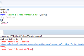 Python way of Variables scope