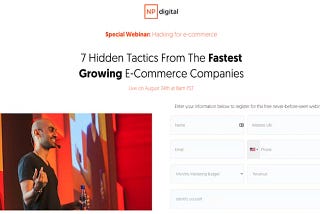 Upcoming Free Webinar: 7 Hidden Tactics From The Fastest Growing E-Commerce Companies