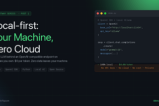 Local-first: a Model on Your Own Machine, Zero Cloud