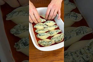 BAKED CONCHIGLIONI 😍🍝 #pasta #italianfood #easyrecipe #food #foodie #shorts