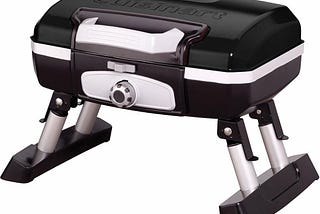 Cuisinart CGG-180TB Portable Propane, Petit Gourmet Tabletop Gas Grill, Black