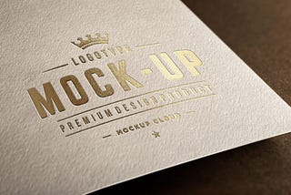 Logo Gold Mockup Free.