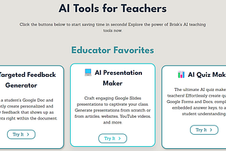 AI Tools for Educators