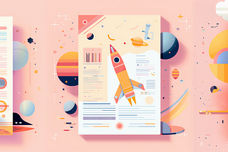 Three illustrated pages side by side to demonstrate GA4 reports