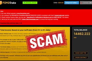 FOMOStake Review — BNB Scam