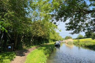 Photo by Author — a walk along a canal on an early summer morning — great for your mental health