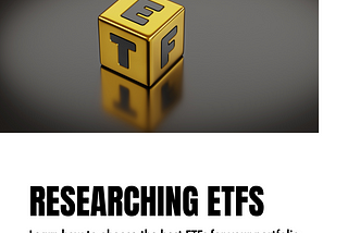 Researching ETFs: What You Need to Look For